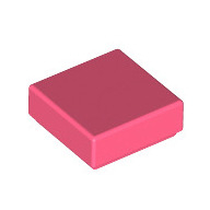 Lego destička 1x1 hladká, korálová (6275876)